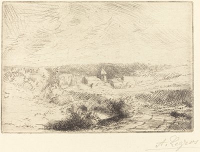Vesnice Wimille, nedaleko Boulogne Village de Wimille, pres Boulogne. od Alphonse Legros