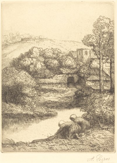 Prádelna, zvaná "Umývačky" od Alphonse Legros