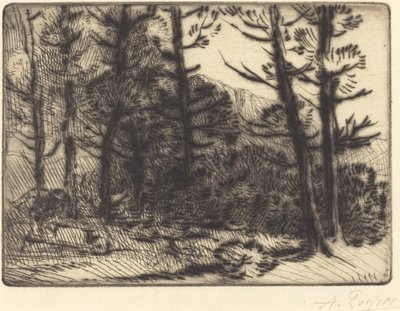 Lesy v zimním slunci, 2. deska od Alphonse Legros