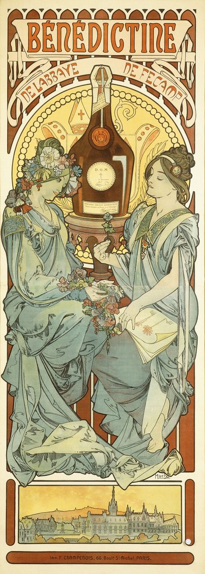 Benediktin, 1898 od Alphonse Mucha