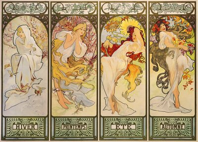 Roční období od Alphonse Marie Mucha