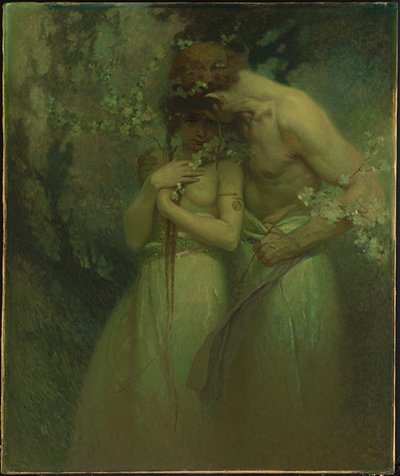 Jarní noc, kolem roku 1910 od Alphonse Mucha
