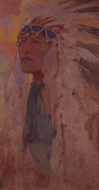 Indián, 1904 od Alphonse Mucha