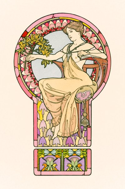 Bez názvu z Dekorativních dokumentů od Alphonse Marie Mucha