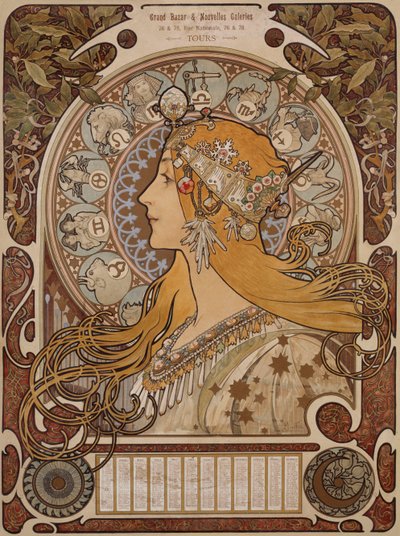 Zodiac, Velký bazar a nové galerie, prohlídky od Alphonse Mucha