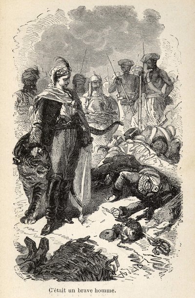 Ilustrace „Nádherných, ale autentických dobrodružství kapitána Corcorana“ od Alfreda Assollanta, ilustrovaná 25 vinětami nakreslenými na dřevě od A. de Neuville, Librairie Hachette et Cie v Paříži od Alphonse Marie de Neuville