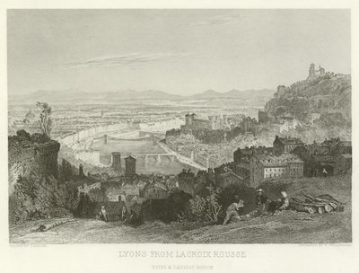Lyons z La Croix Rousse od Alphonse Marie de Neuville