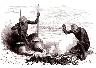 Domorodí kováři z kmene Latuka. jižní Súdán od Alphonse Marie de Neuville