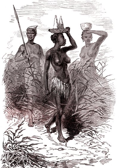 Domorodci z kmene Nuer, údolí horního Nilu od Alphonse Marie de Neuville