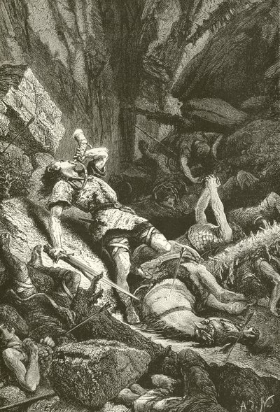 Roland v Roncesvalles od Alphonse Marie de Neuville