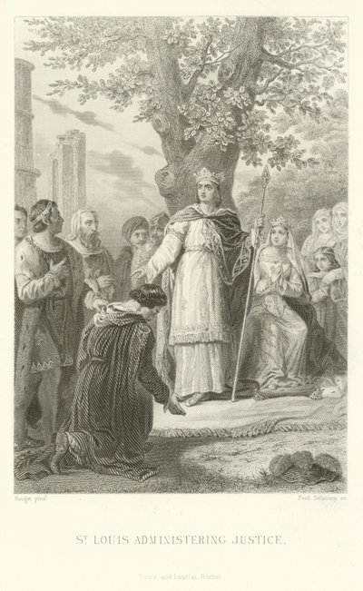 St Louis vykonávající spravedlnost od Alphonse Marie de Neuville