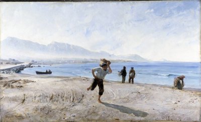 Pláž Prado (akvarel) od Alphonse Moutte