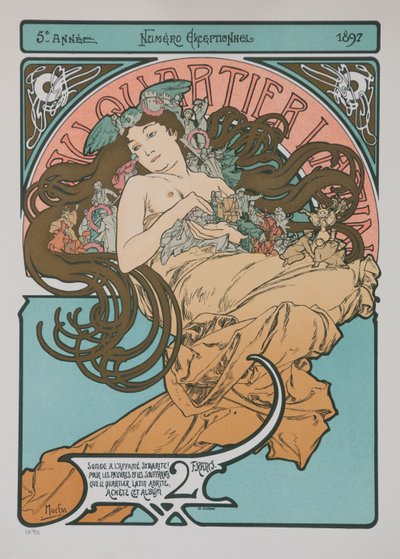 V Latinské čtvrti, 1897. od Alphonse Mucha