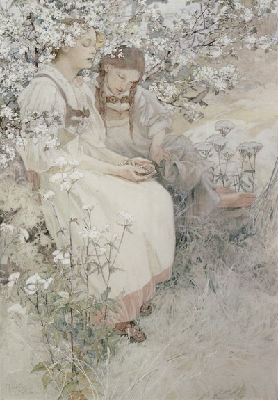 Blahoslavení čistého srdce: neboť oni uvidí Boha, 1906 od Alphonse Mucha