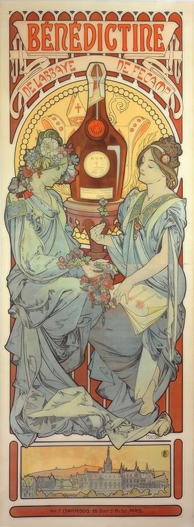 benediktinská od Alphonse Mucha
