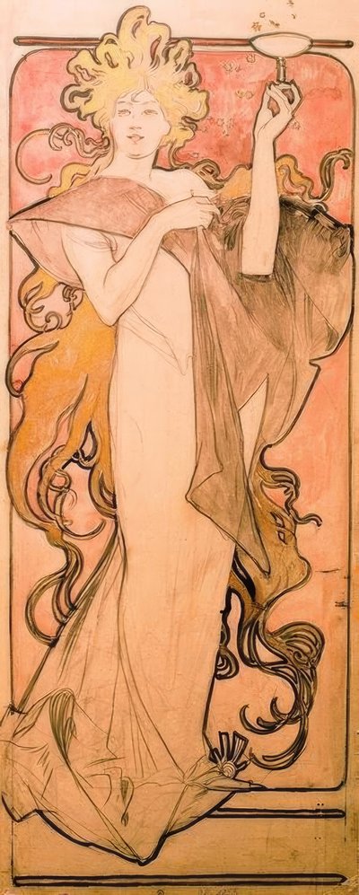Champagne Ruinart od Alphonse Mucha
