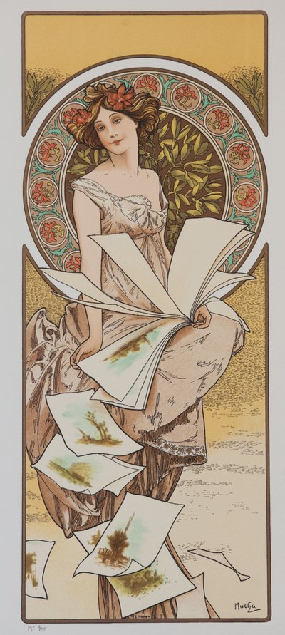 Kalendář šampaňského, cca 1897. od Alphonse Mucha