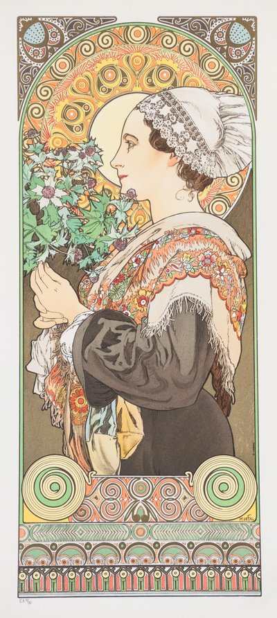 Chardon de Grève. Bodlák z písků, 1902. od Alphonse Mucha