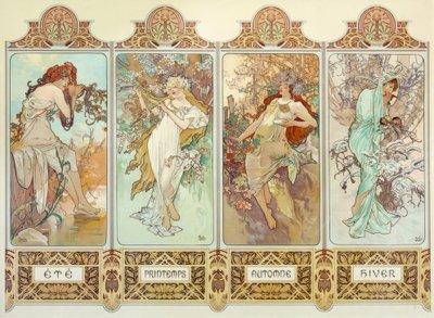 Čtvero ročních období od Alphonse Mucha