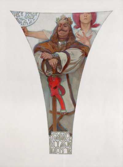 Jiří z Poděbrad, 1911 od Alphonse Mucha