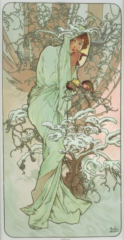 Zima od Alphonse Mucha