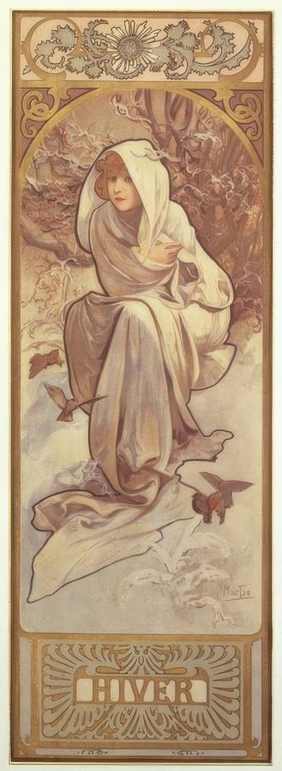 Zima od Alphonse Mucha