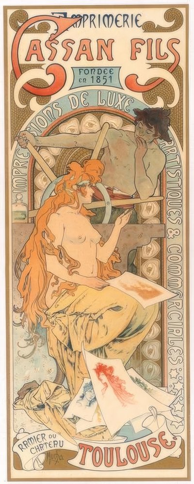 Tisk Cassan Fils od Alphonse Mucha