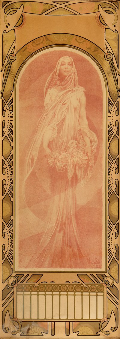 Invokace, 1897 od Alphonse Mucha