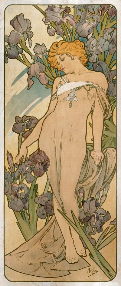 Kosatce, 1898. od Alphonse Mucha