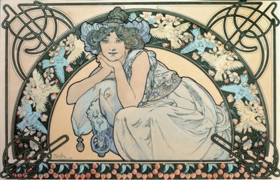 Kirschblüte od Alphonse Mucha