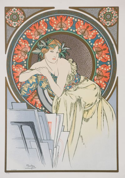 Žena s mákem, 1898. od Alphonse Mucha