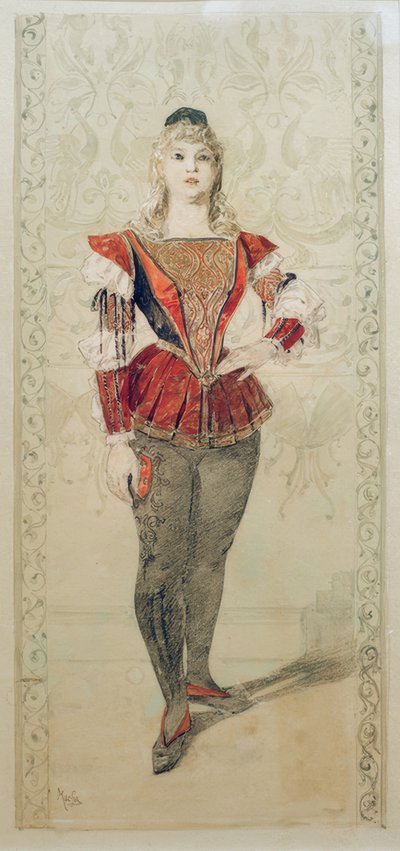 Kostým v divadle od Alphonse Mucha