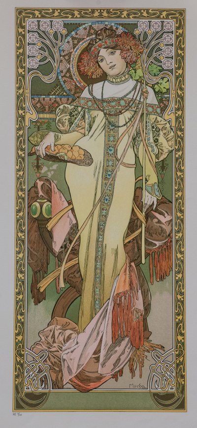 Čtyři roční období: Podzim, 1900. od Alphonse Mucha