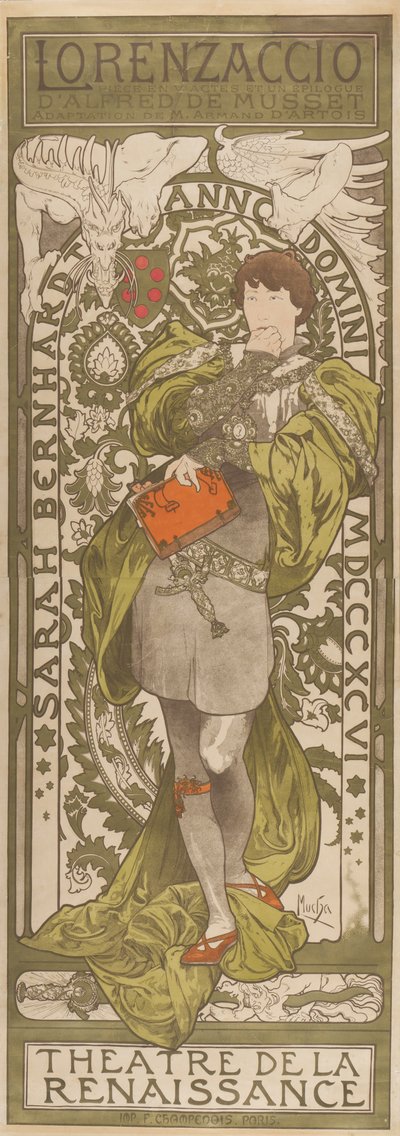 Lorenzaccio, 1896 od Alphonse Mucha