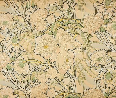 Pivoňky. 1897 od Alphonse Mucha