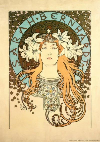 Sarah Bernhardtová od Alphonse Mucha
