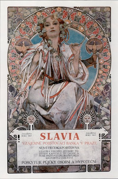 Plakát Slavie, 1907 od Alphonse Mucha