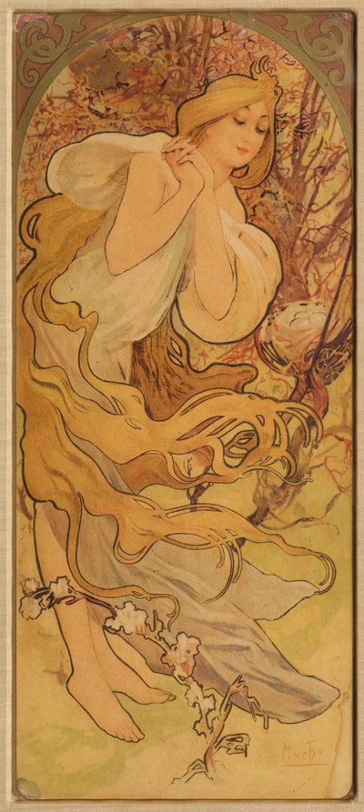 Jaro ze série Les Saisons, c. 1900. od Alphonse Mucha