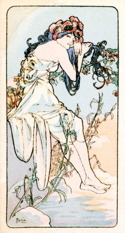 "Léto", 1900 od Alphonse Mucha