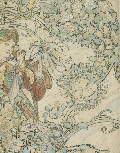 Textilní design od Alphonse Mucha