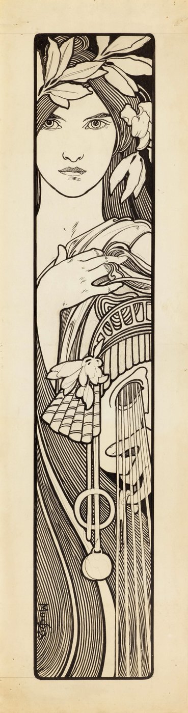 Thalia, múza komedie, 1897. od Alphonse Mucha