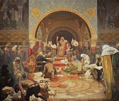Bulharský car Simeon Cyklus Slovanská epopej od Alphonse Mucha