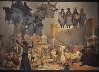 Úvod do slovanské liturgie Cyklus Slovanská epopej od Alphonse Mucha