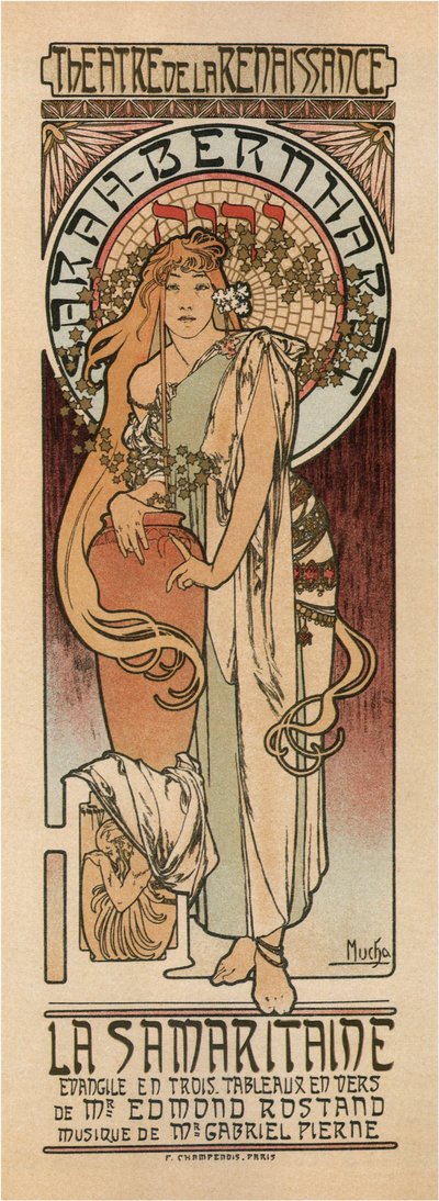 Plakát Žena ze Samaří od Alphonse Mucha