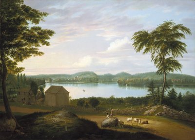 Pohled na Springfield na řece Connecticut, 1819 od Alvan Fisher