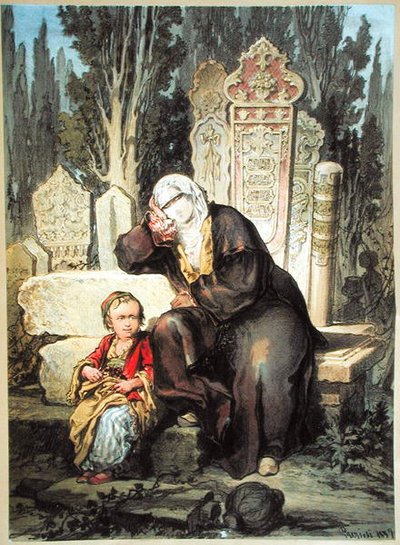 Hřbitov v Konstantinopoli od Amadeo Preziosi