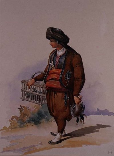 A Duck Seller, c.1855 od Amadeo Preziosi