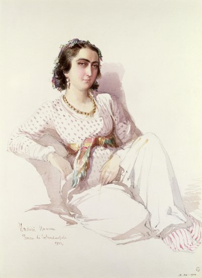 Hadice Hanim - dáma z Istanbulu, 1852 od Amadeo Preziosi