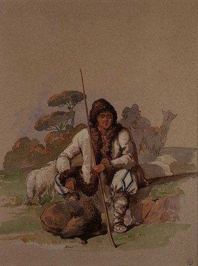 Pastýř, kolem roku 1855 od Amadeo Preziosi