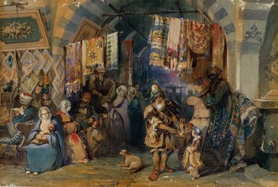 Bazar, Konstantinopol od Amadeo Preziosi